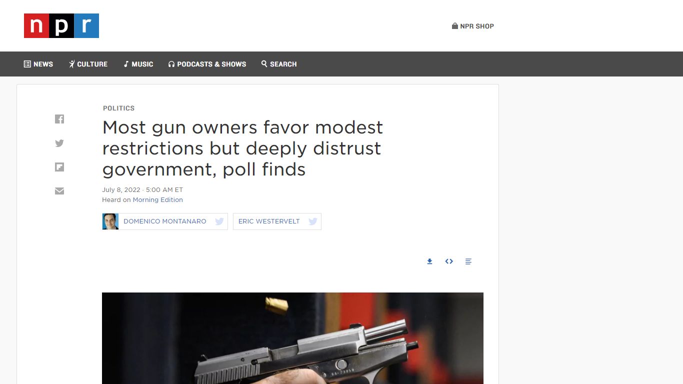 Most gun owners favor modest restrictions but deeply distrust ...